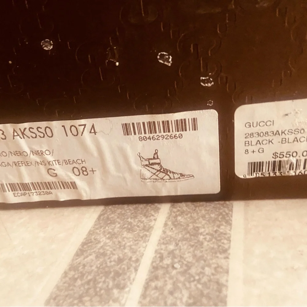 Gucci Black Sole Sneakers - Picture 7 of 7